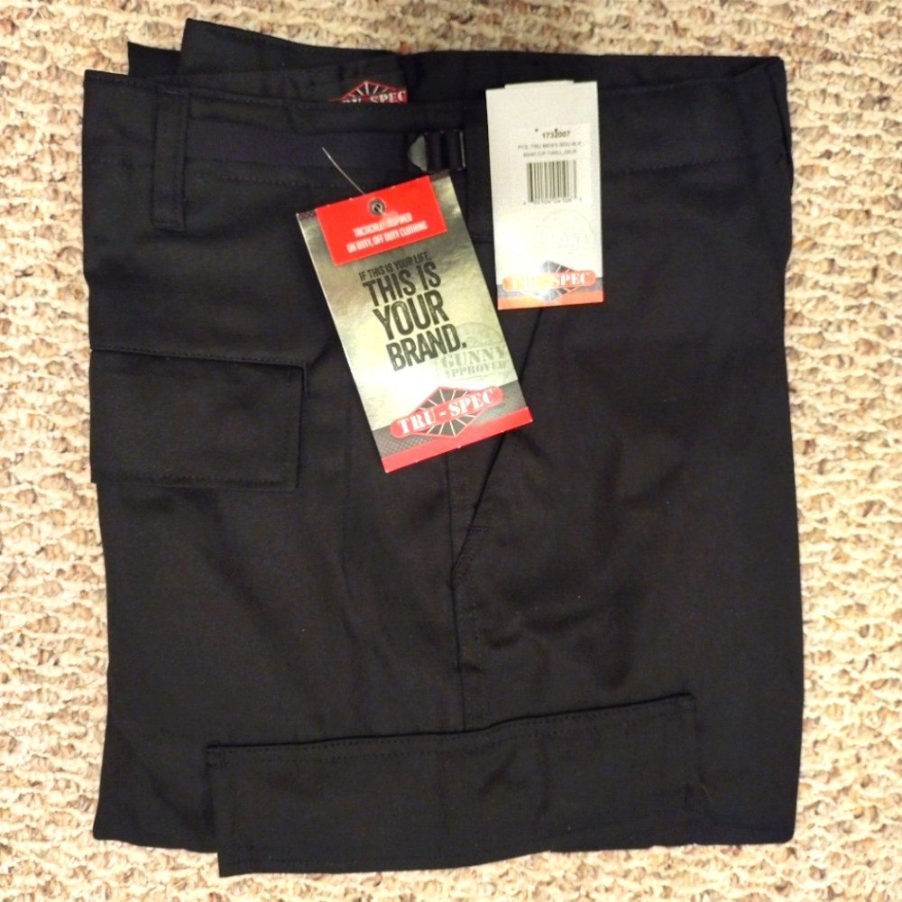TRU-SPEC MENS BDU BLACK PANTS 1732007 - 2XL Regular